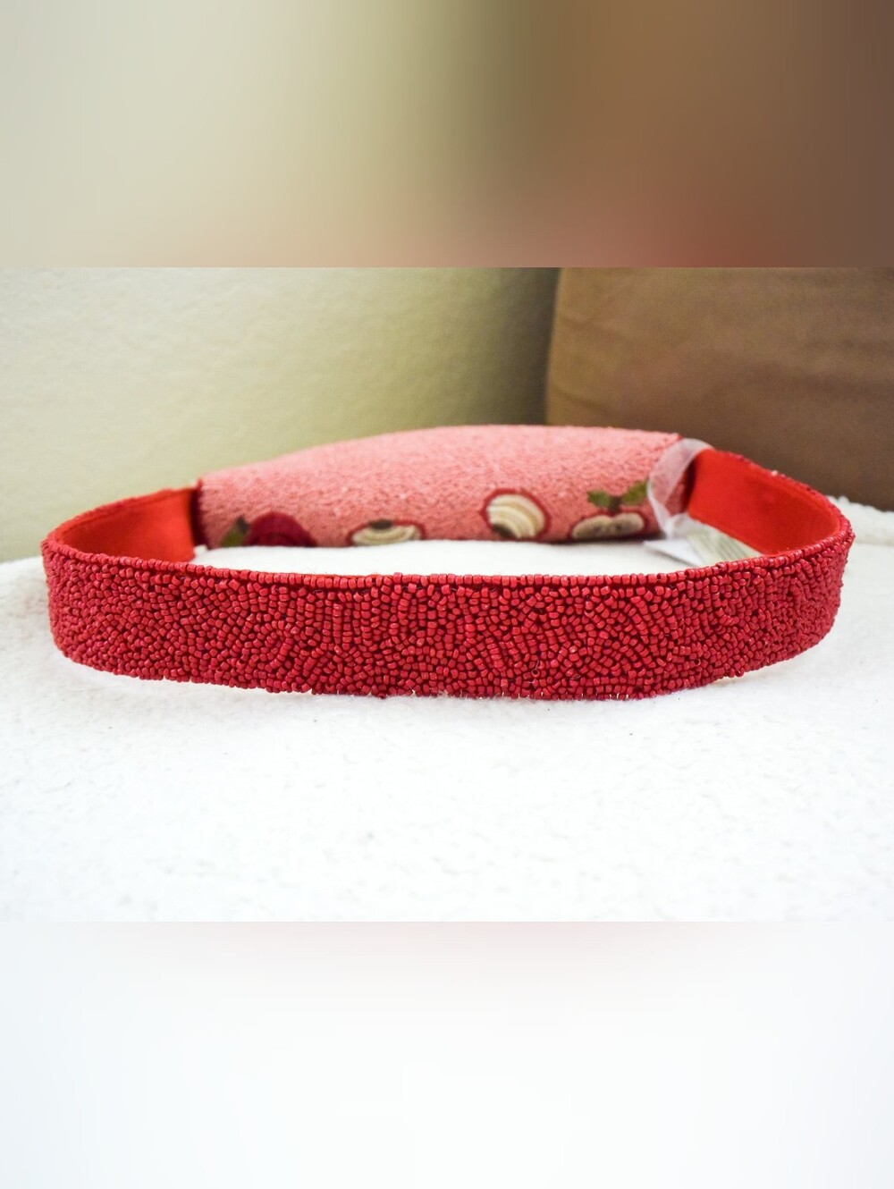 Made in India- Pink & Red Aple Beaded Purse/Bag - VIRAL - NEW! - Picture 11 of 11